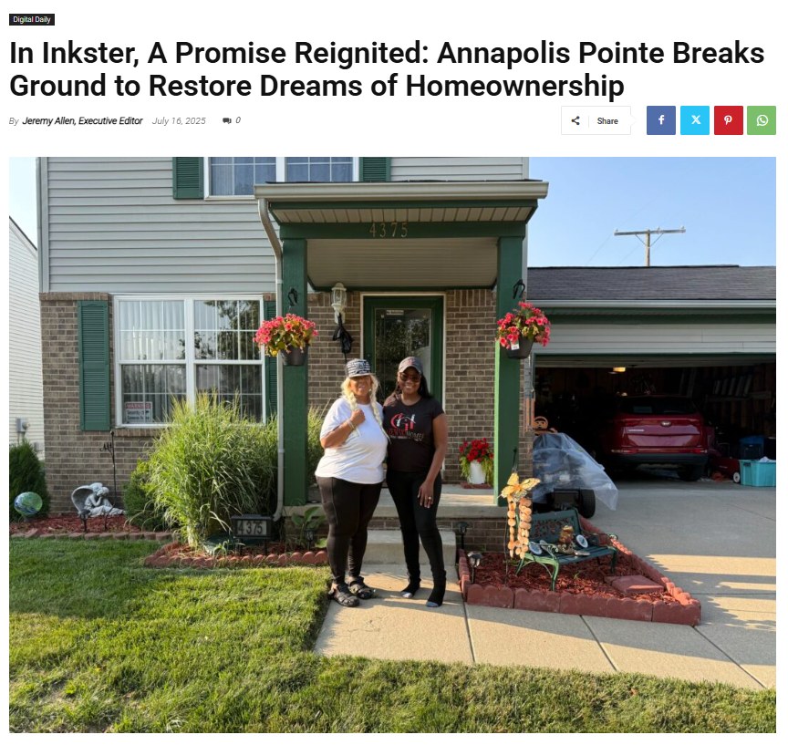 Michigan Chronicle article — In Inkster, A Promise Reignited